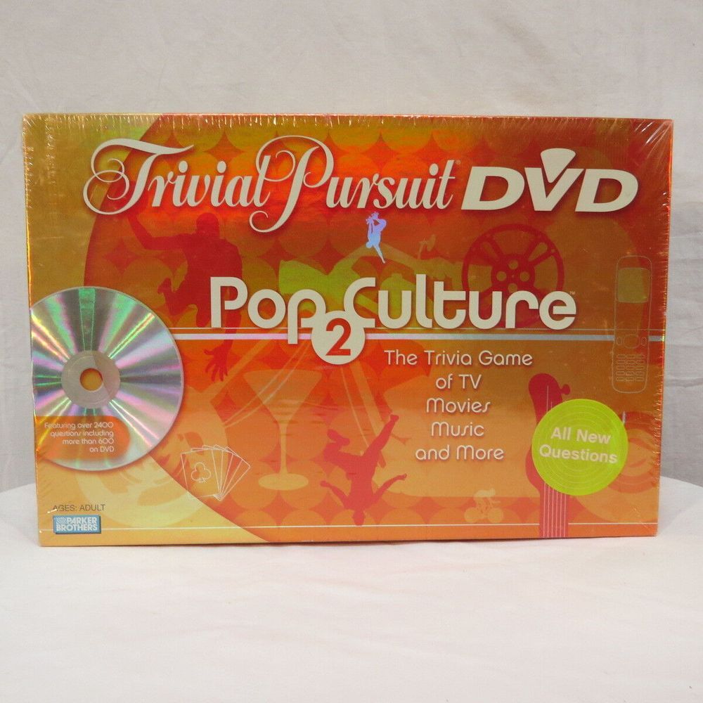 Trivial Pursuit Game Pop Culture 2 DVD Game Parker Brothers New